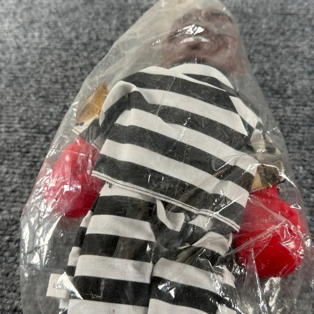 Vintage Mike Tyson Boxing Doll Male Black White Striped Prisoner Collectible